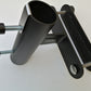 Sonnenschirmhalter Balkon senkrechte Streben, mattschwarz, Metall, Schirmstock 18-38mm