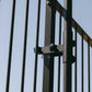 Sonnenschirmhalter Balkon senkrechte Pfosten, mattschwarz, Metall, Schirmstock 18-38mm