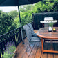 Sonnenschirmständer Stockschirm Holzterrasse und Gartentische, mattschwarz, silbern verzinkt, Metall, Schirmstock 18-48mm